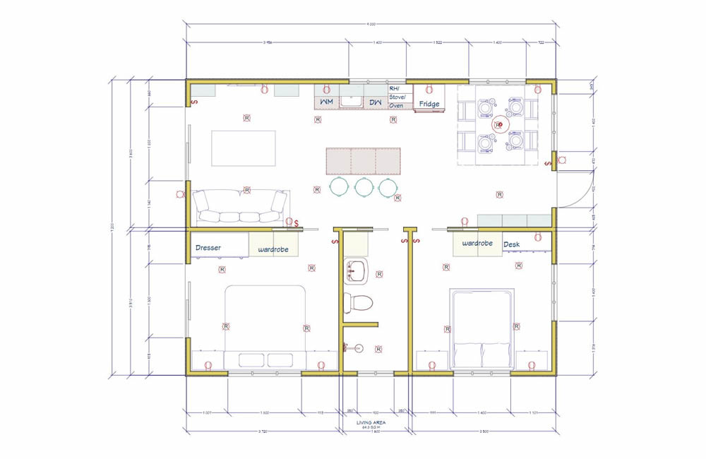 9 x 7.2 Floor Plan