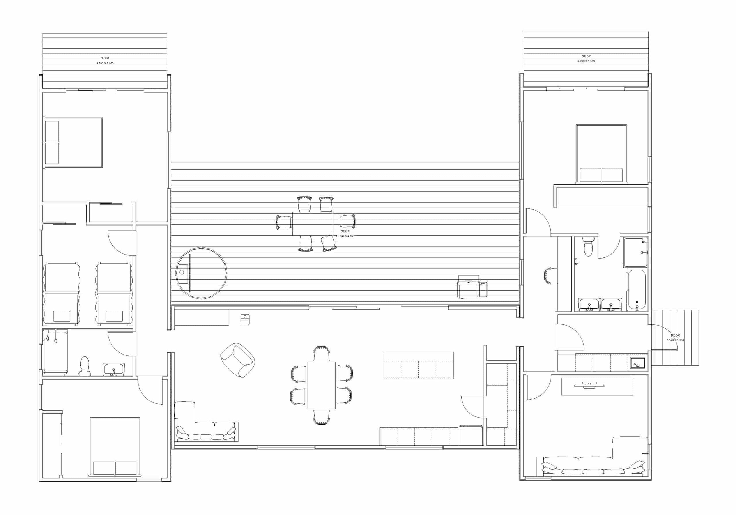 150sqm 3-pod Mahurangi no dims